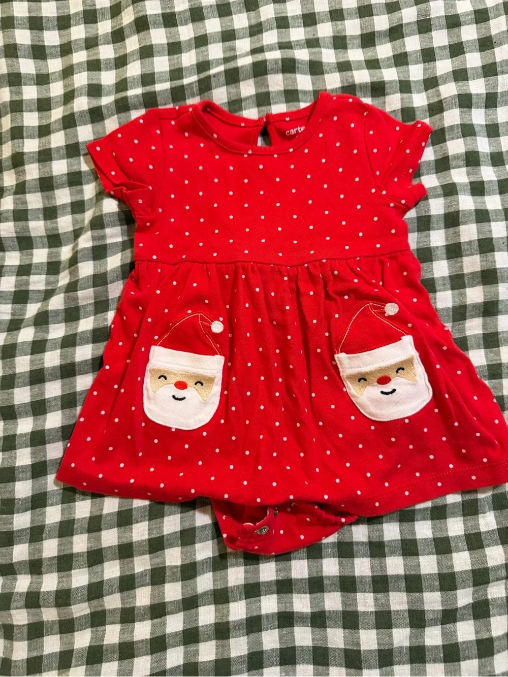 Red Baby Holiday Santa Pocket Dress